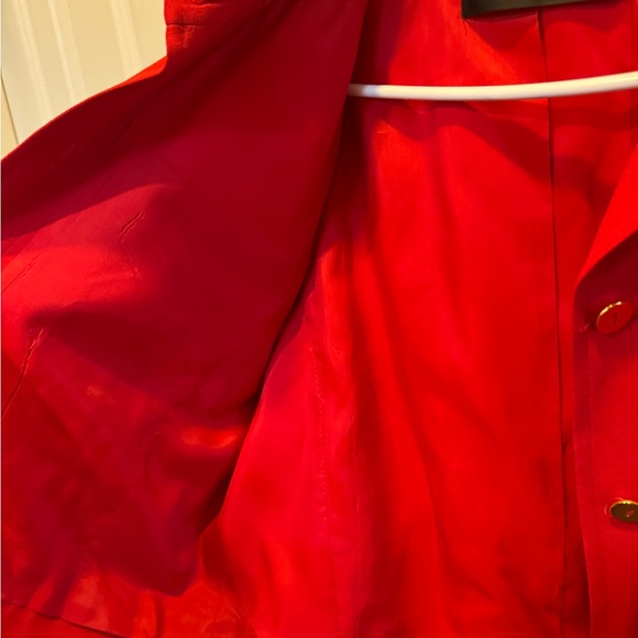 Linda Allard  for Ellen Tracy Vintage Red Jacket - Picture 7 of 14
